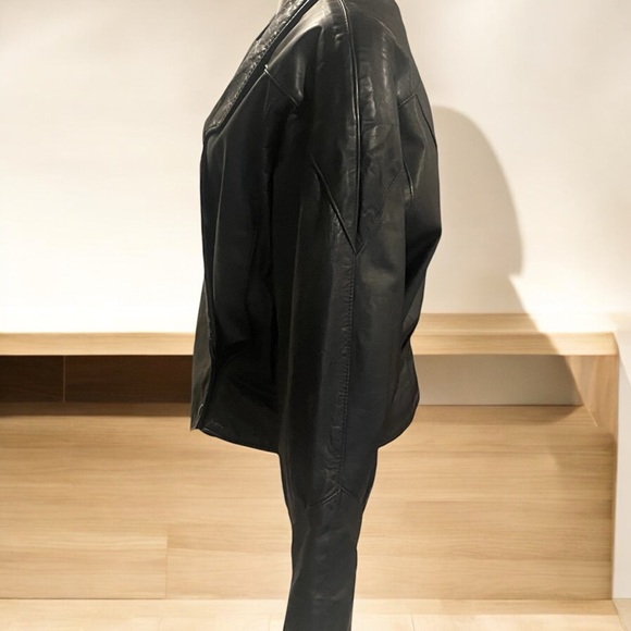 REED SPORTSWEAR LEATHER MOTORCYCLE RIDING JACKET WOMENS SZ MEDIUM BLACK MOTO - Picture 2 of 10